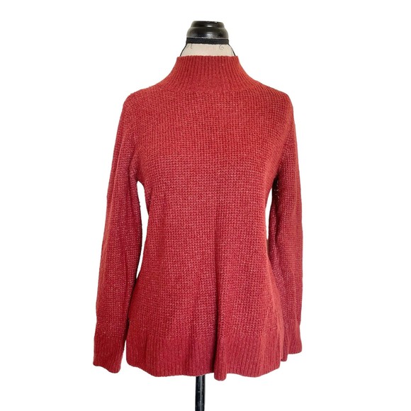 Old Navy Womens Sweater Sz Medium High Neckline Mock Thick Knit Honeycomb Autumn - Picture 7 of 12
